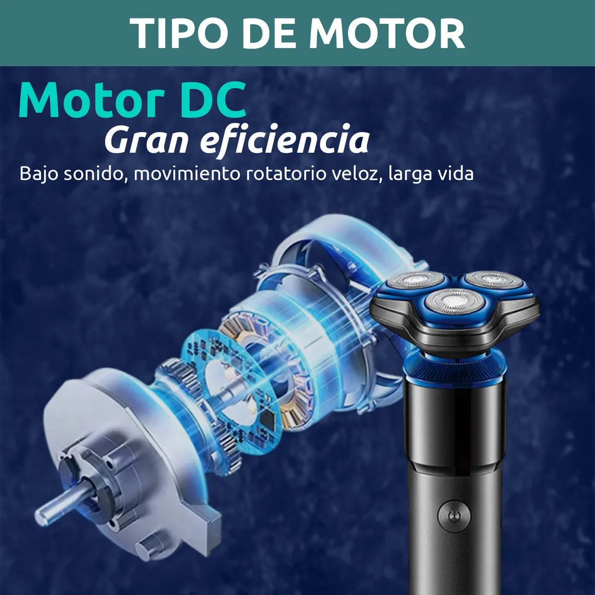 Afeitadora Eléctrica Hombre Shaver Vgr V-325 Recargable Color Negro y azul