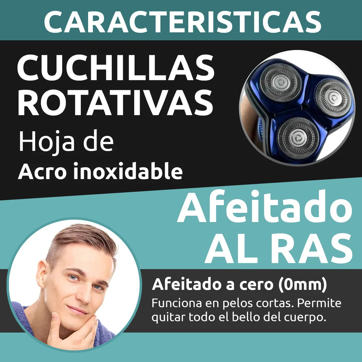 Afeitadora Eléctrica Hombre Shaver Vgr V-325 Recargable Color Negro y azul